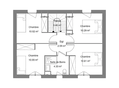 Maison neuve, 98 m²