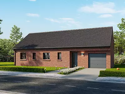 Maison neuve, 95 m² - Steenvoorde (59114)