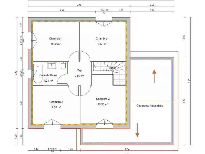 Maison neuve, 93 m² - Sainte-Sigolène (43600)