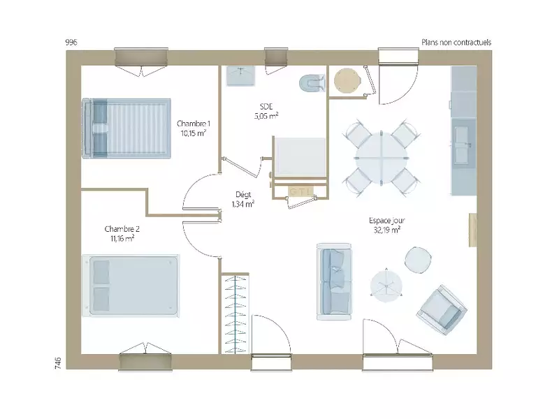 Maison neuve, 60 m² - Crépy-en-Valois (60800)
