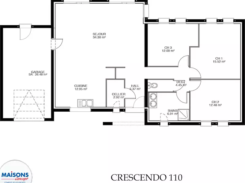 Maison neuve, 110 m² - Château-la-Vallière (37330)
