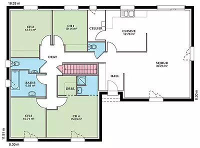 Maison neuve, 101 m²