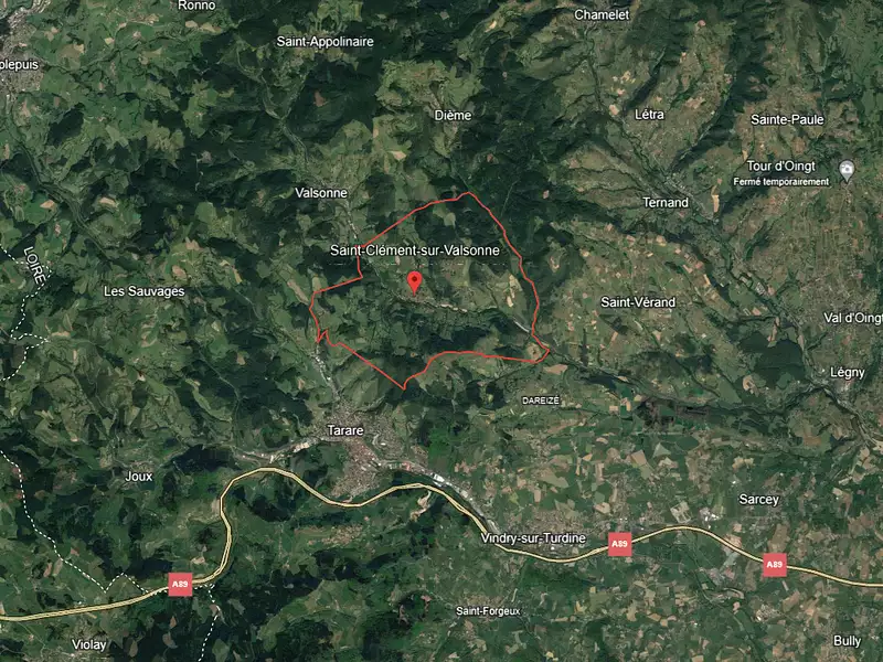 Terrain à bâtir, 960 m² - Saint-Clément-sur-Valsonne (69170)