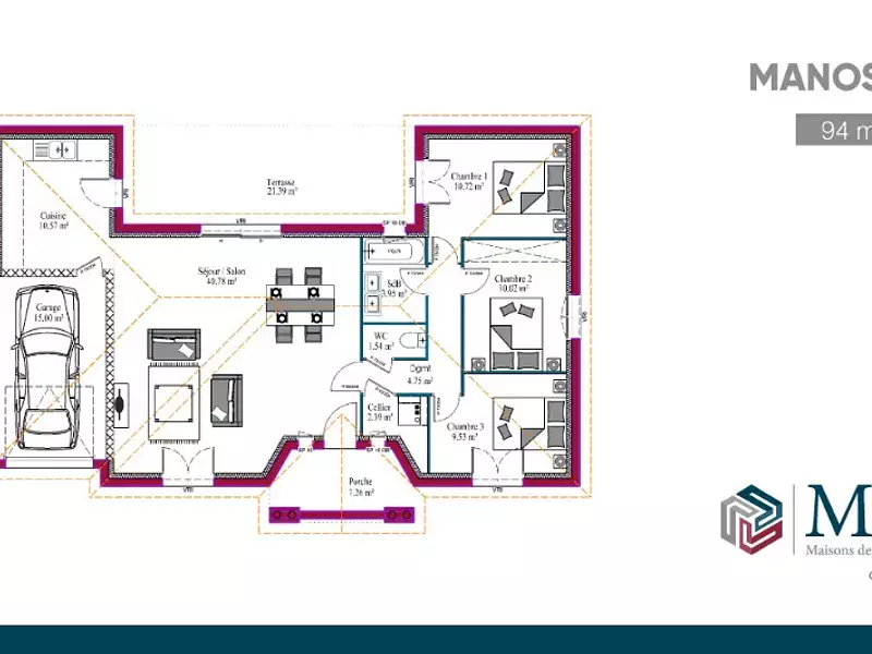Maison neuve, 130 m² - Marsac-sur-l'Isle (24430)
