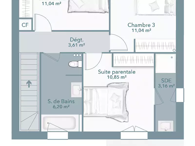 Maison neuve, 85 m² - Azas (31380)