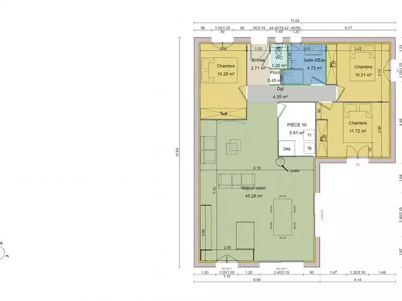 Maison neuve, 97 m² - Sérignan-du-Comtat (84830)