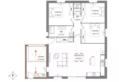 Maison neuve, 86 m²