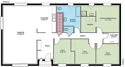 Maison neuve, 90 m²