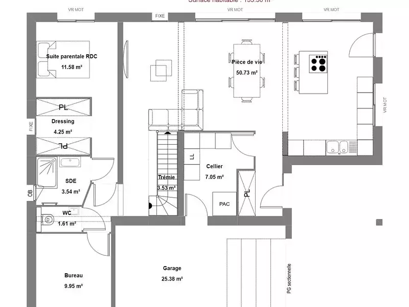 Maison neuve, 150 m² - Fondettes (37230)