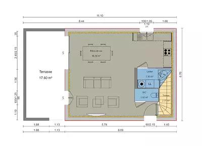 Maison neuve, 83 m²