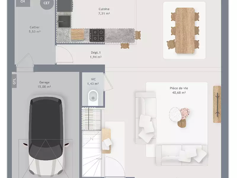 Maison neuve, 100 m² - Le Châtelet-en-Brie (77820)
