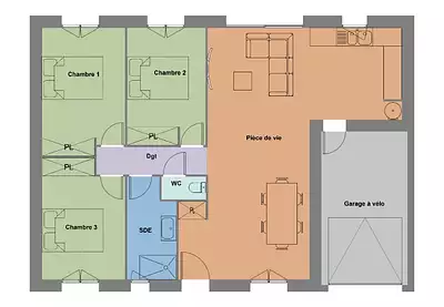 Maison neuve, 75 m²