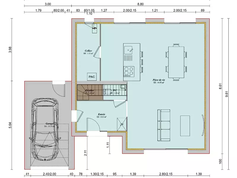 Maison neuve, 110 m² - Beton-Bazoches (77320)