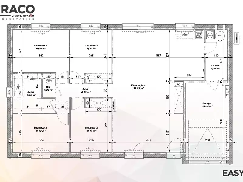 Maison neuve, 92 m² - Le Breuil-en-Auge (14130)