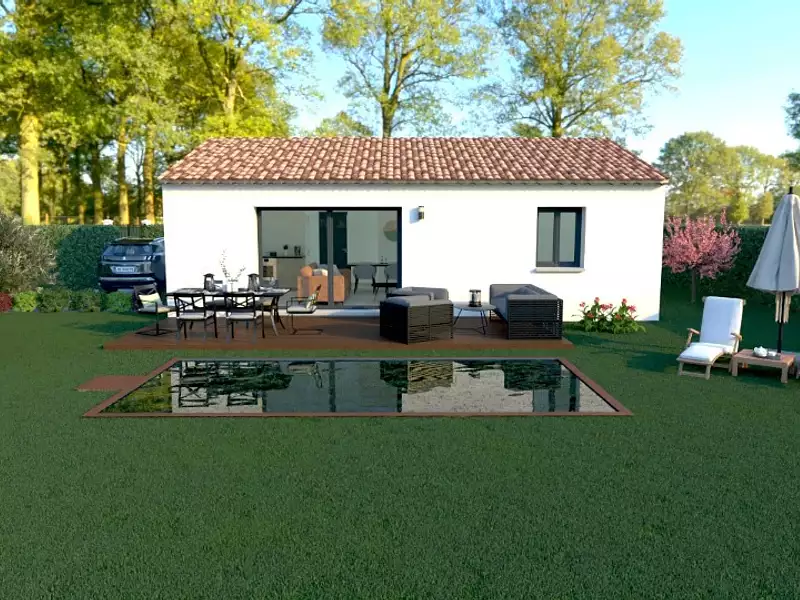 Maison neuve, 61 m² - La Bastide-des-Jourdans (84240)