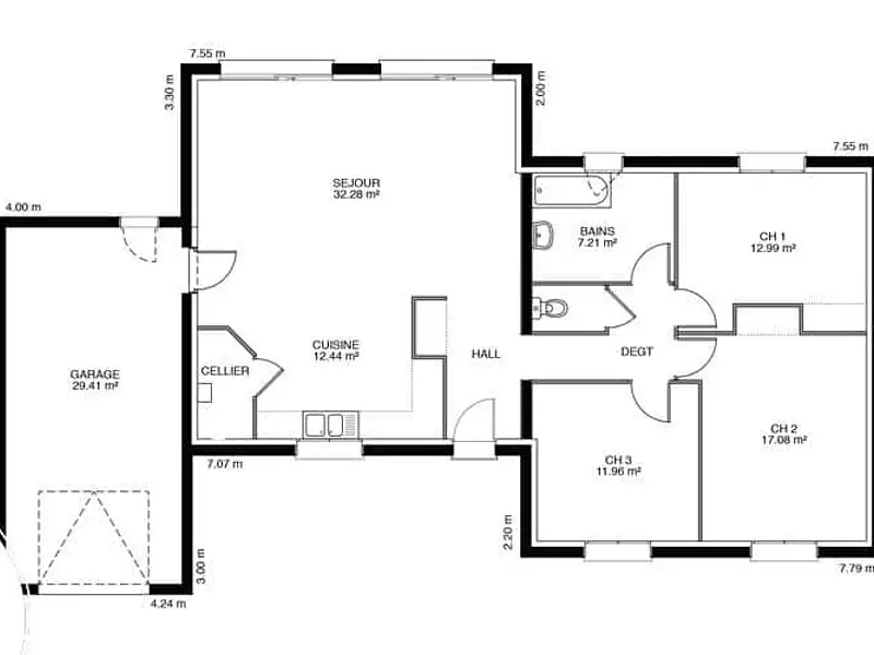 Maison neuve, 90 m² - Saint-Germain-des-Prés (45220)