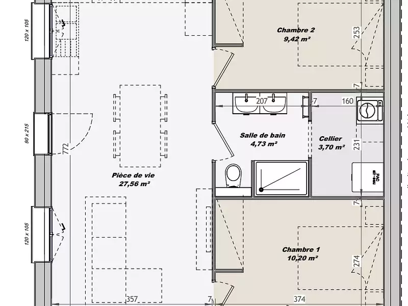 Maison neuve, 54 m² - Commequiers (85220)