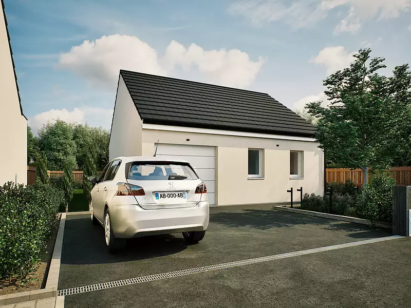 Maison neuve, 49,1 m² - Surville (27400)