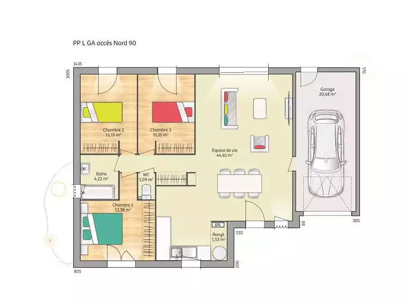 Maison neuve, 90 m² - Remy (60190)