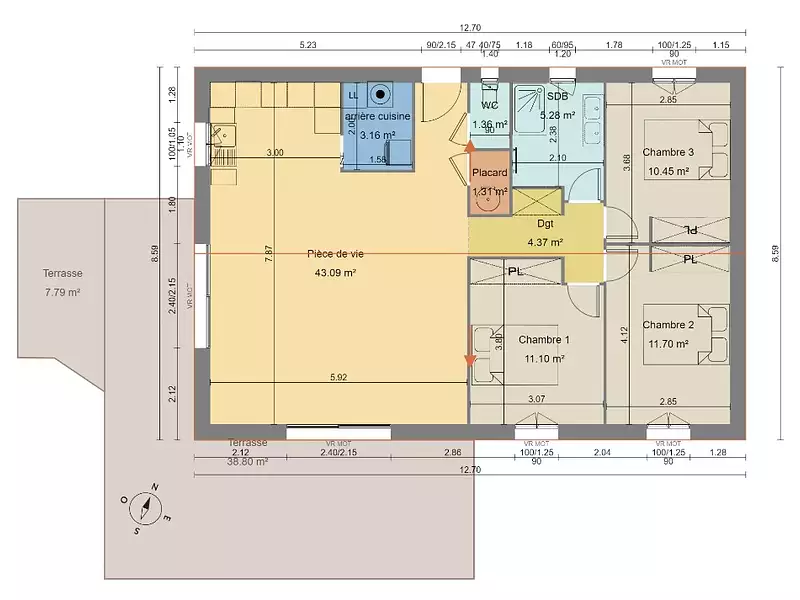 Maison neuve, 91 m² - Eyguières (13430)
