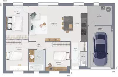 Maison neuve, 80 m²