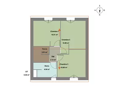 Maison neuve, 77 m²