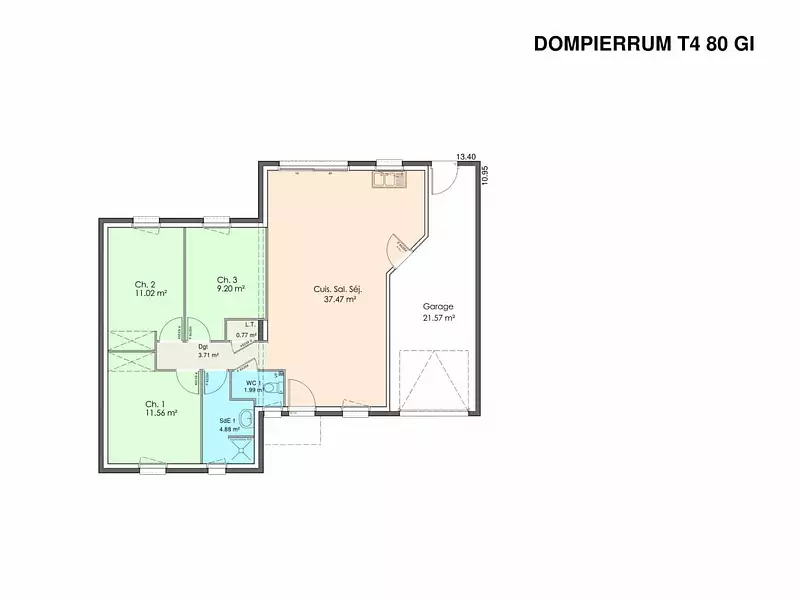 Maison neuve, 90 m² - Fontenay-le-Comte (85200)
