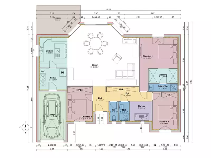 Maison neuve, 118 m² - Marsac-sur-l'Isle (24430)
