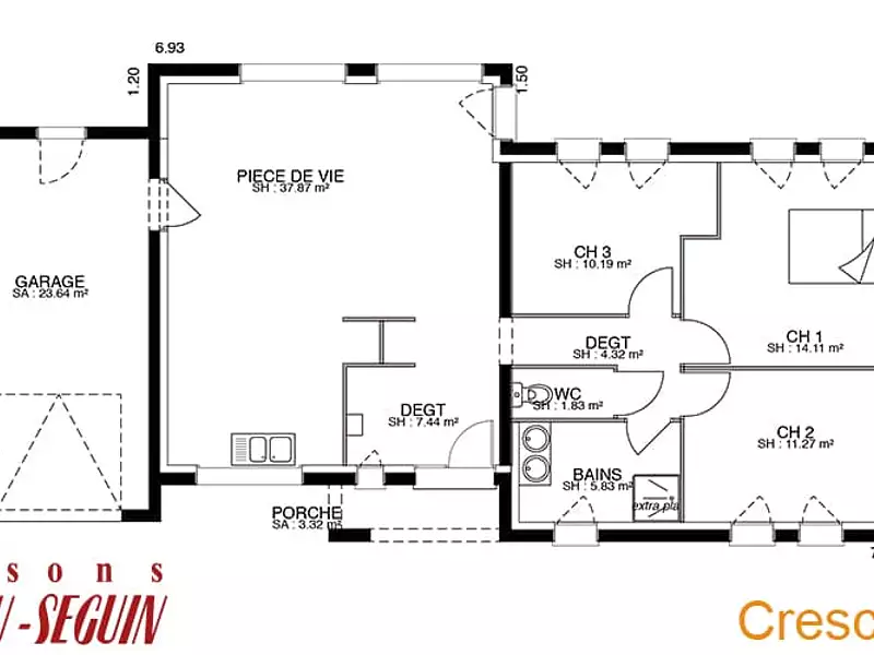 Maison neuve, 110 m² - Montbouy (45230)