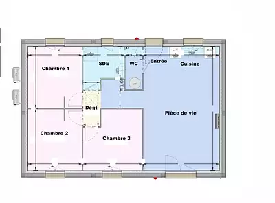 Maison neuve, 64 m²