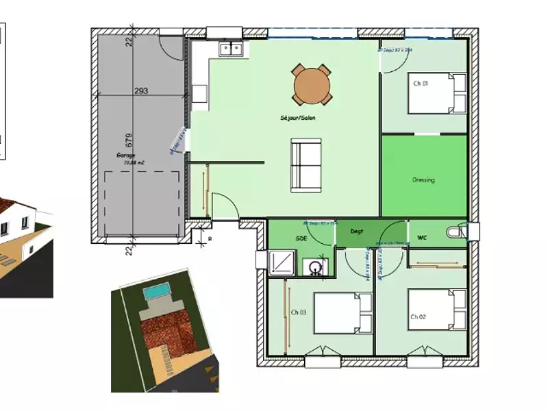 Maison neuve, 84 m² - Saint-Maixent-sur-Vie (85220)