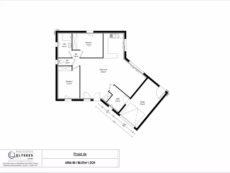 Maison neuve, 120 m² - Breuillet (17920)