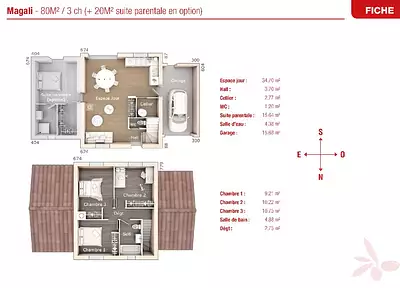 Maison neuve, 80 m²