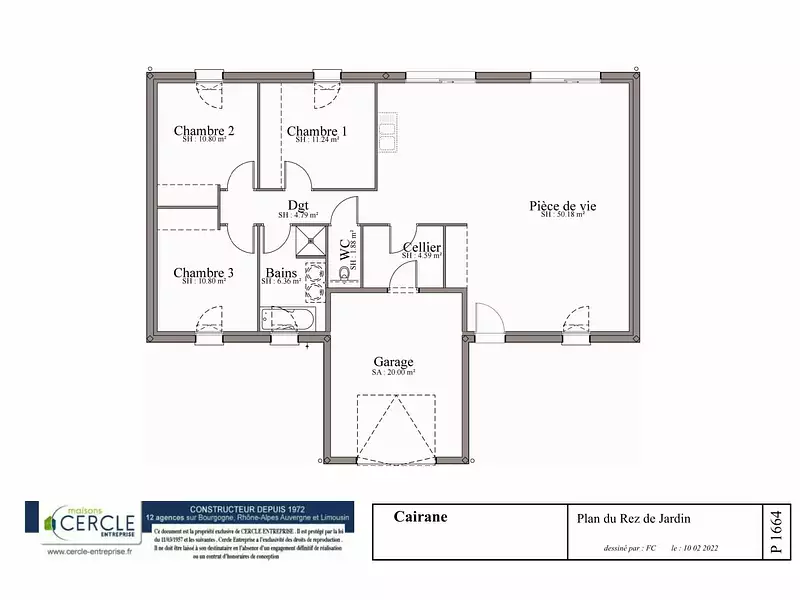 Maison neuve, 102 m² - Saint-Rémy-en-Rollat (03110)