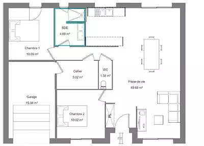 Maison neuve, 82 m²