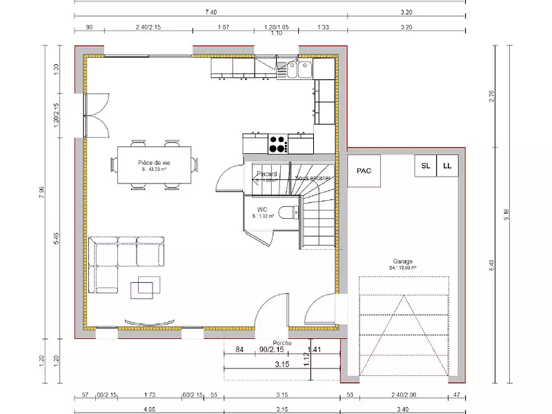 Maison neuve, 94 m² - Saint-Paul-de-Varax (01240)