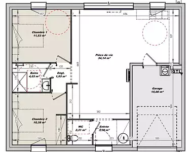 Maison neuve, 61 m²