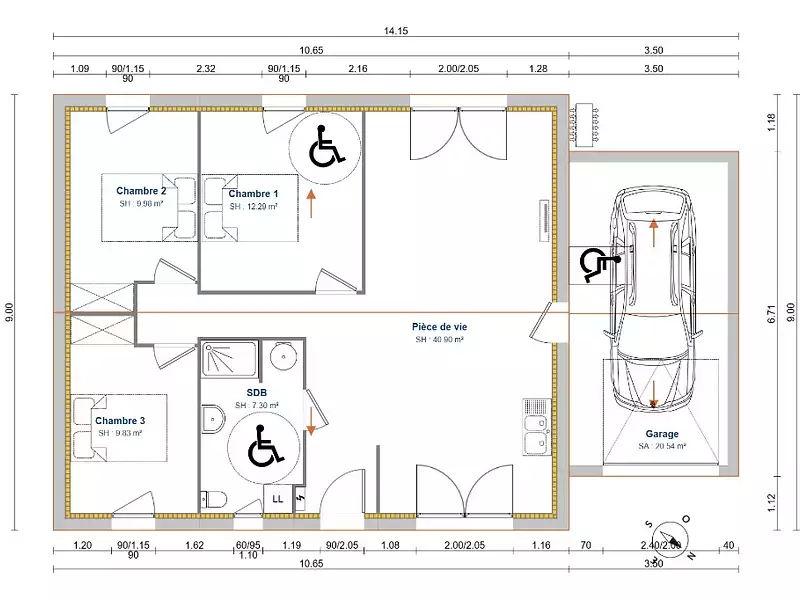Maison neuve, 80 m² - La Chapelle-du-Bois-des-Faulx (27930)