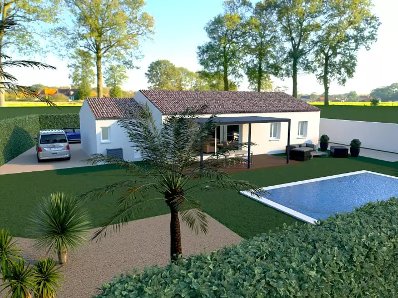 Maison neuve, 90 m² - Mas-Blanc-des-Alpilles (13103)
