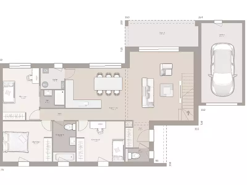 Maison neuve, 125 m² - Saint-Cyr-sur-Menthon (01380)