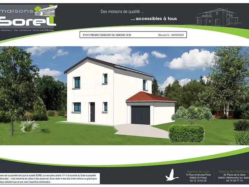 Terrain à bâtir, 249 m² - Saint-Symphorien-d'Ozon (69360)
