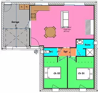 Maison neuve, 64 m²