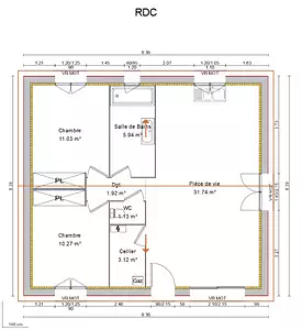 Maison neuve, 65 m²