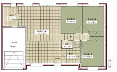 Maison neuve, 81 m²