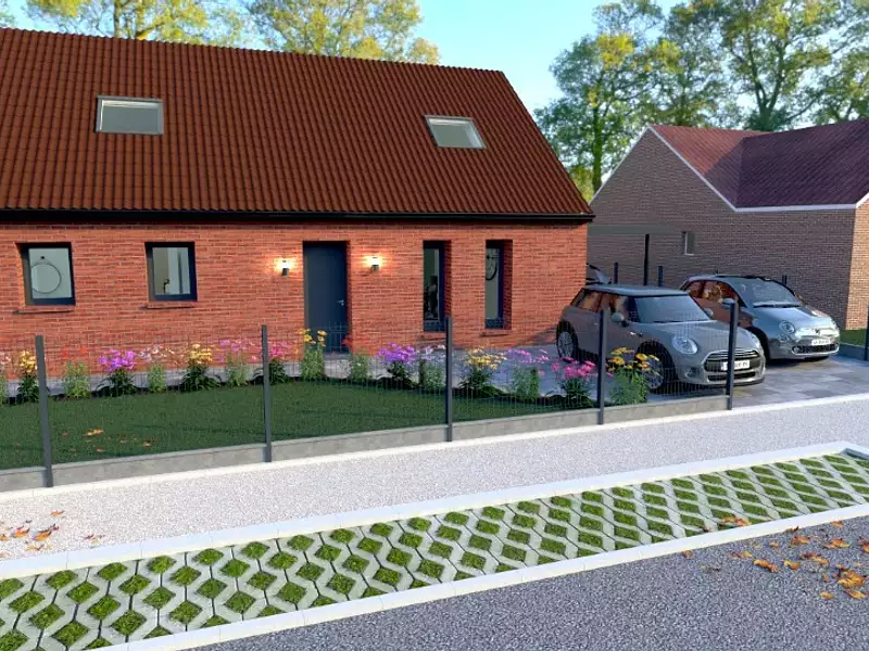 Maison neuve, 72 m² - Hamel (59151)