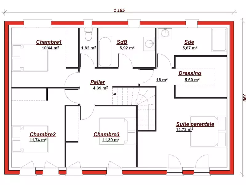 Maison neuve, 150 m² - Valmondois (95760)