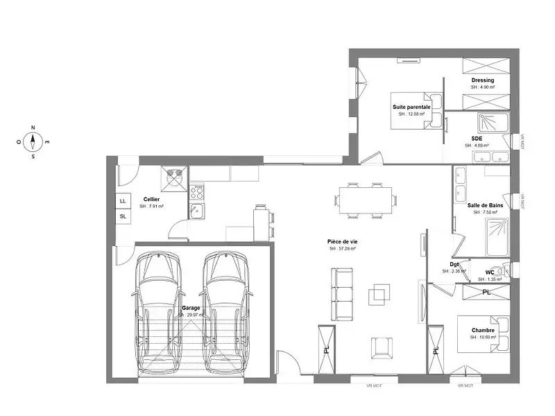 Maison neuve, 100 m² - Villabon (18800)
