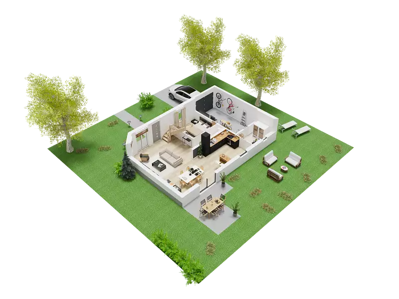 Maison neuve, 102,37 m² - Grand Bourgtheroulde (27520)