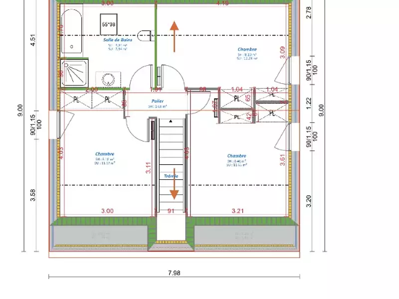 Maison neuve, 89 m² - Saint-Hymer (14130)