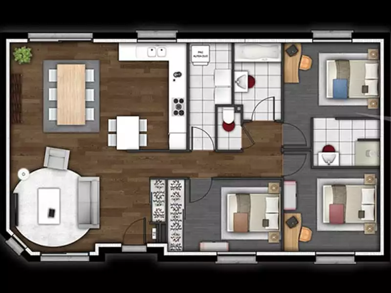 Maison neuve, 96 m² - Londinières (76660)